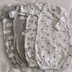 Gerber baby sheep grey 4 pack of baby gown